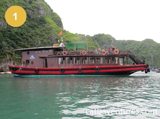 Tàu Lan Hạ 25 |  Du thuyền Cát Bà, Du thuyền thăm vịnh Lan Hạ, Tầu du lịch Cát Bà